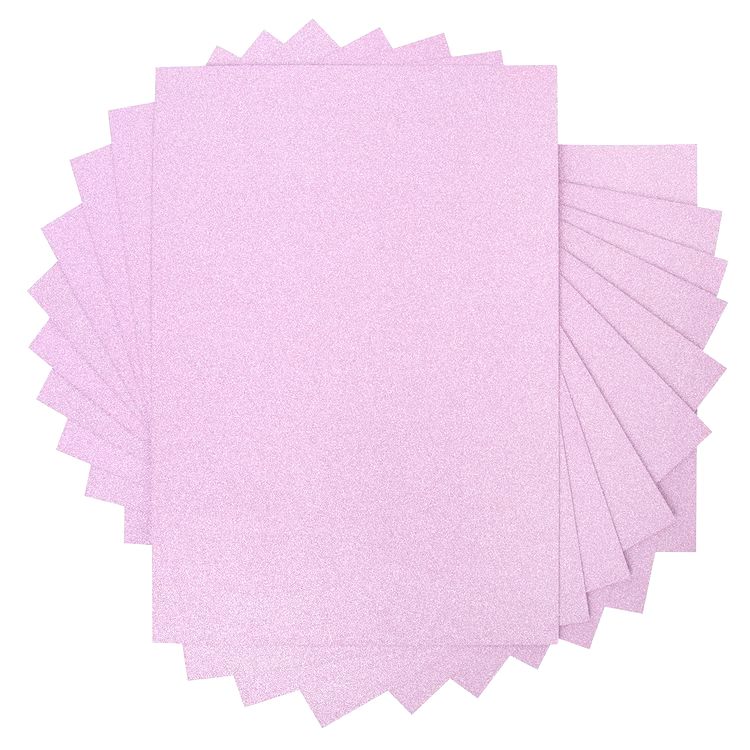 Бумага цветная, глиттерная, 250 г/м2, А4 (21х29,7 см), 10 шт., цвет: розовый, Vista-Artista — картинка 2