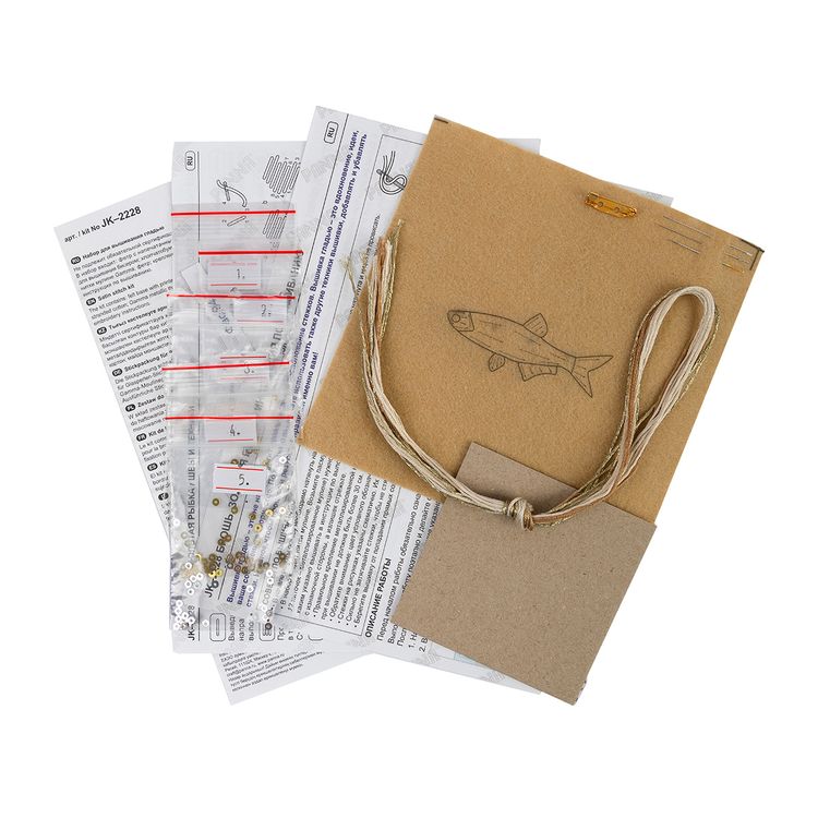 Набор для вышивания «Брошь. Золотая рыбка» — картинка 5