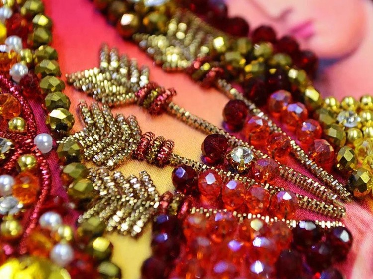 Набор вышивки хрустальными камнями «Богородица Семистрельная» — картинка 4