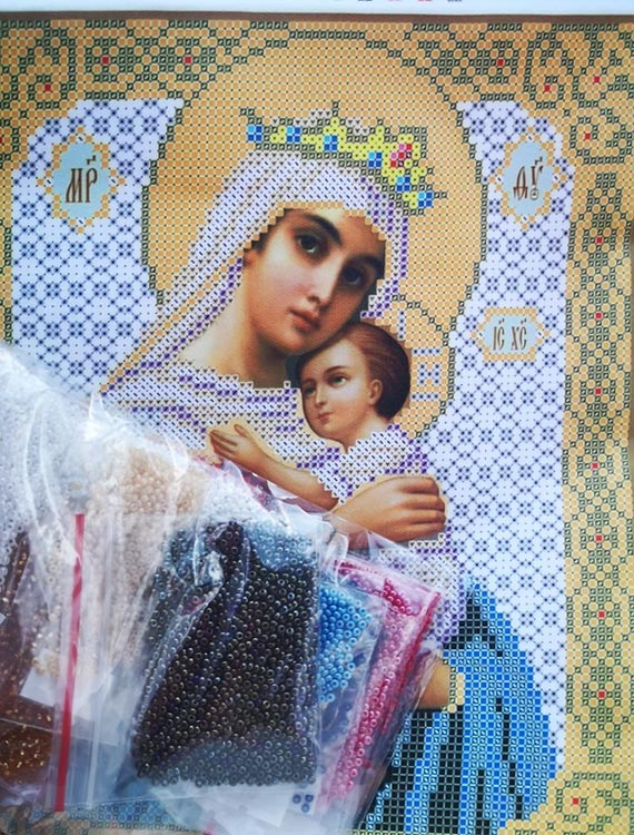 Набор вышивки бисером «Богородица Отчаянных единая надежда» — картинка 3