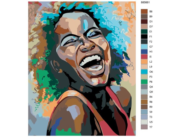 Картина по номерам «Смеющаяся» — картинка 2