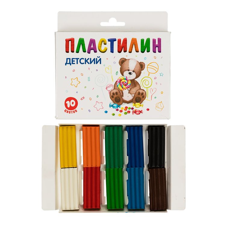 Пластилин Мишка KNYB-10, 10 цветов — картинка 2
