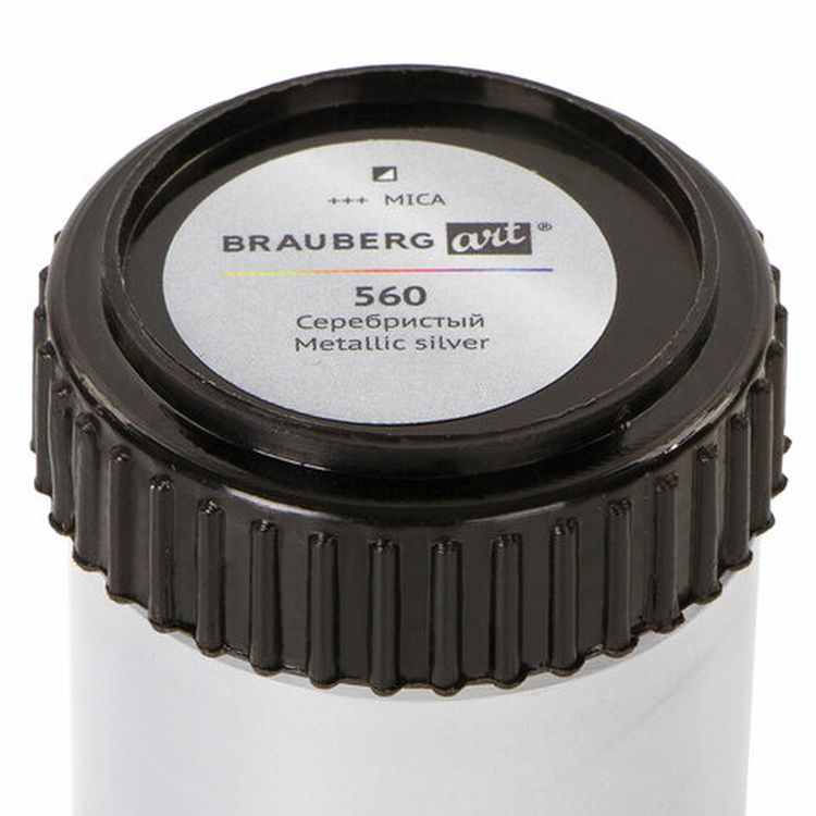 Краски акриловые художественные металлические цвета BRAUBERG ART CLASSIC, набор 6 шт по 22 мл — картинка 5