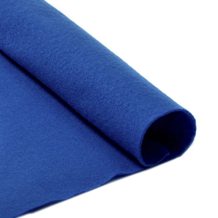 Фетр в рулоне мягкий 1 мм, 100 см, цвет: 675 синий, IDEAL