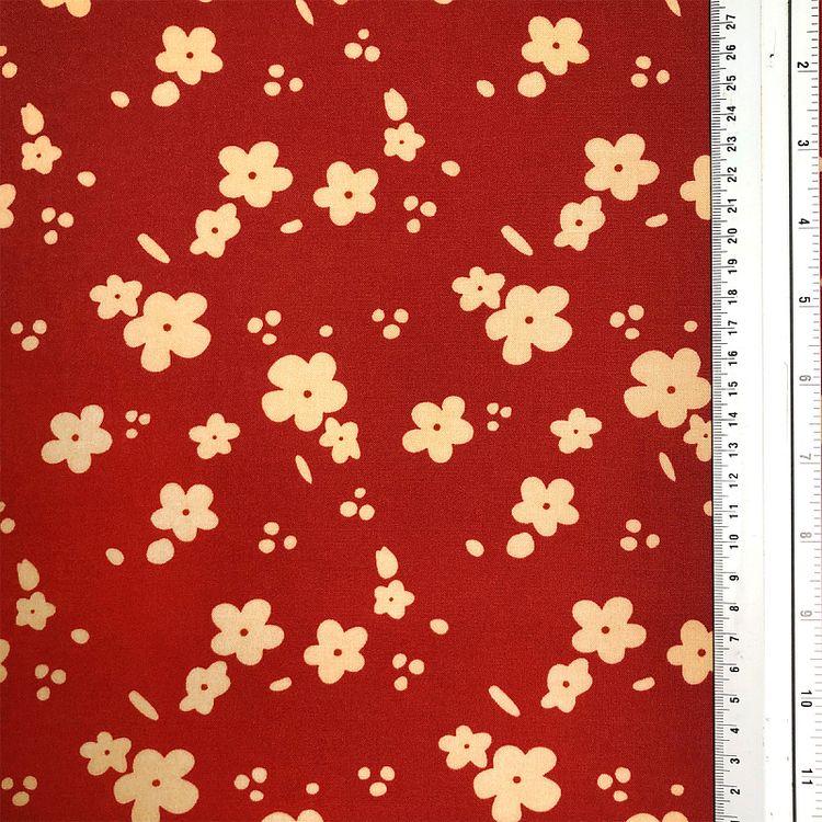 Ткань Штапель с рисунком, 5 м, ширина 145 см, 110 г/м2, цвет: с2 красный, TBY — картинка 5
