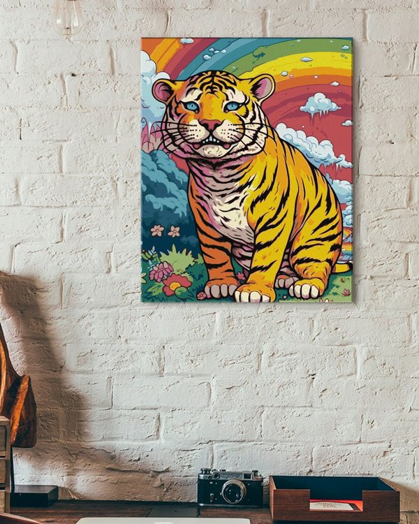 Картина по номерам «Милый тигренок, который очень старается» — картинка 3