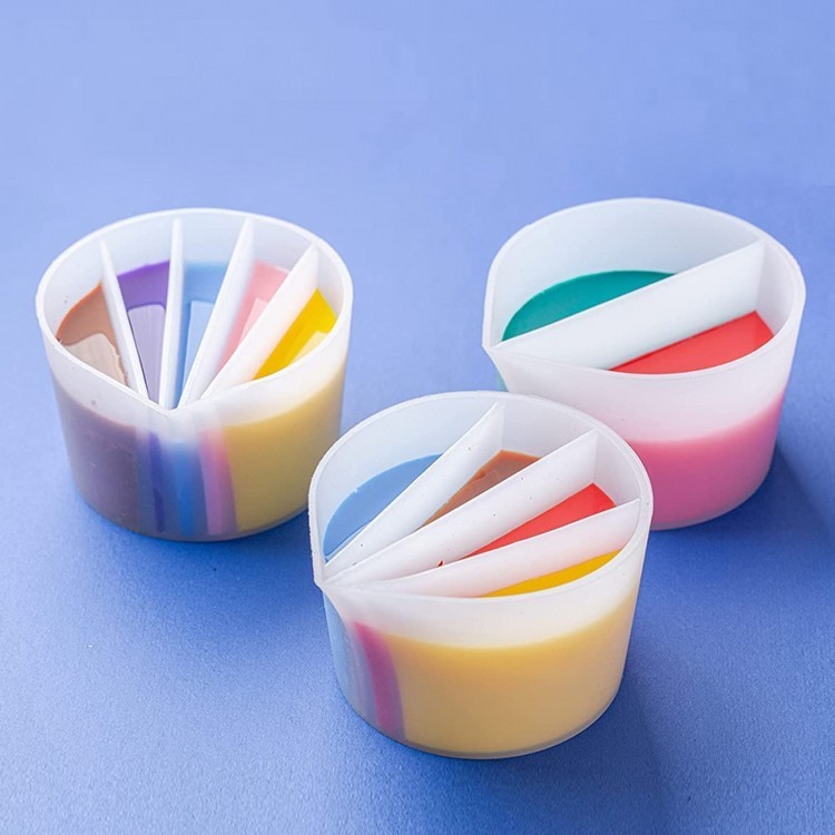 Набор силиконовых стаканчиков для Флюид Арт, 4 штуки, Epoxy Master — картинка 4