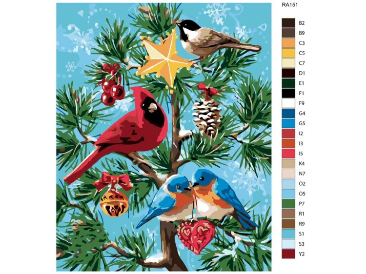 Картина по номерам «Рождественское дерево» — картинка 2