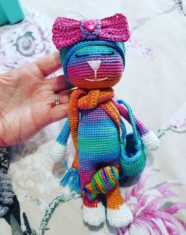 Пряжа ALIZE Bahar Batik Design (4149), фиолетово-белый, 5 шт. по 100 г — картинка 4