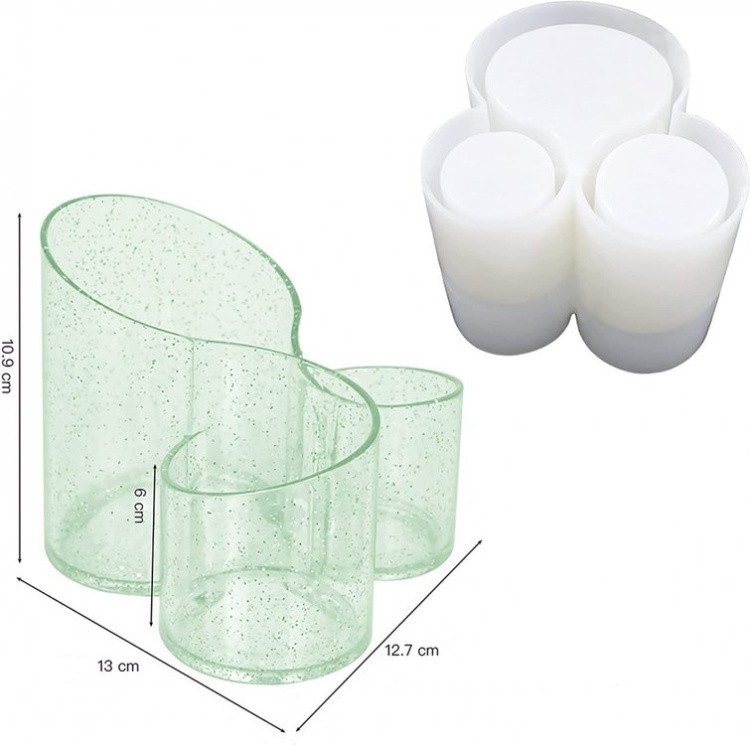 Силиконовый молд - Органайзер 3 ячейки, 13x11см, 1 шт. — картинка 4