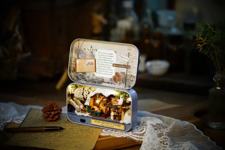 Сборная модель Румбокс. Домик в шкатулке «Зимняя прогулка» — картинка 13