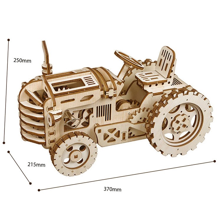 Деревянный конструктор Трактор, 135 элементов — картинка 2