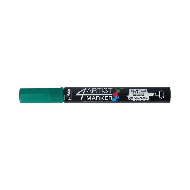 Маркер художественный 4Artist Marker на масляной основе, 4 мм, круглое перо, темно-зеленый, PEBEO
