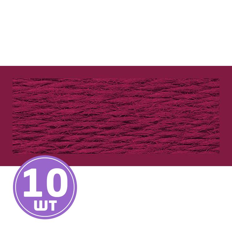 Нитки мулине (шерсть/акрил), 10 шт. по 20 м, цвет: №151 красный, Риолис