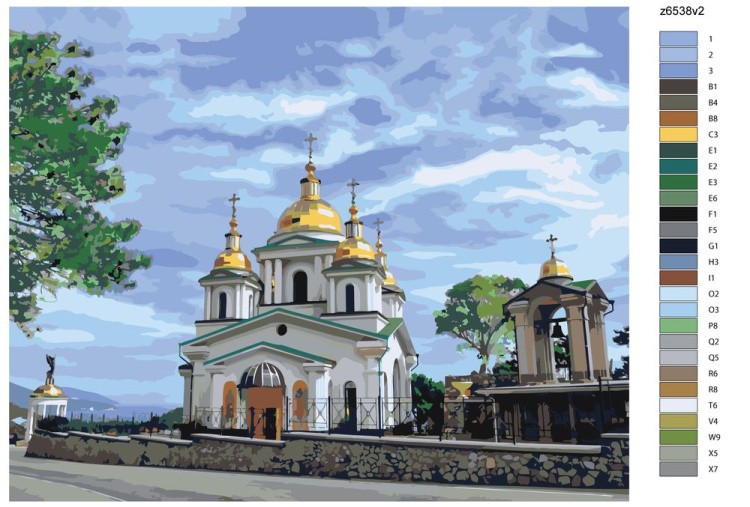 Картина по номерам «Храм Святого Архистратига Михаила» — картинка 2