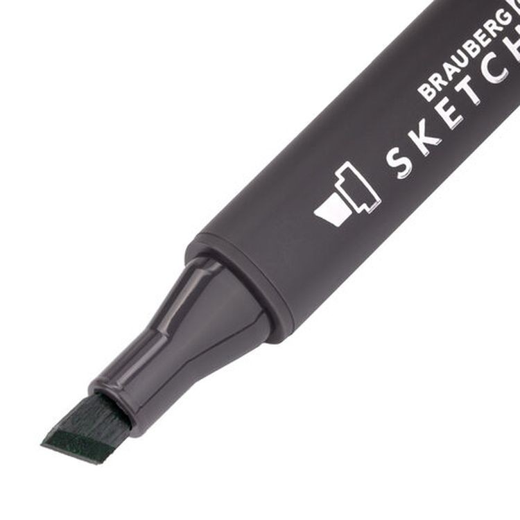 Маркер для скетчинга двусторонний 1 мм - 6 мм BRAUBERG ART CLASSIC, цвет: нефритовый зеленый — картинка 3