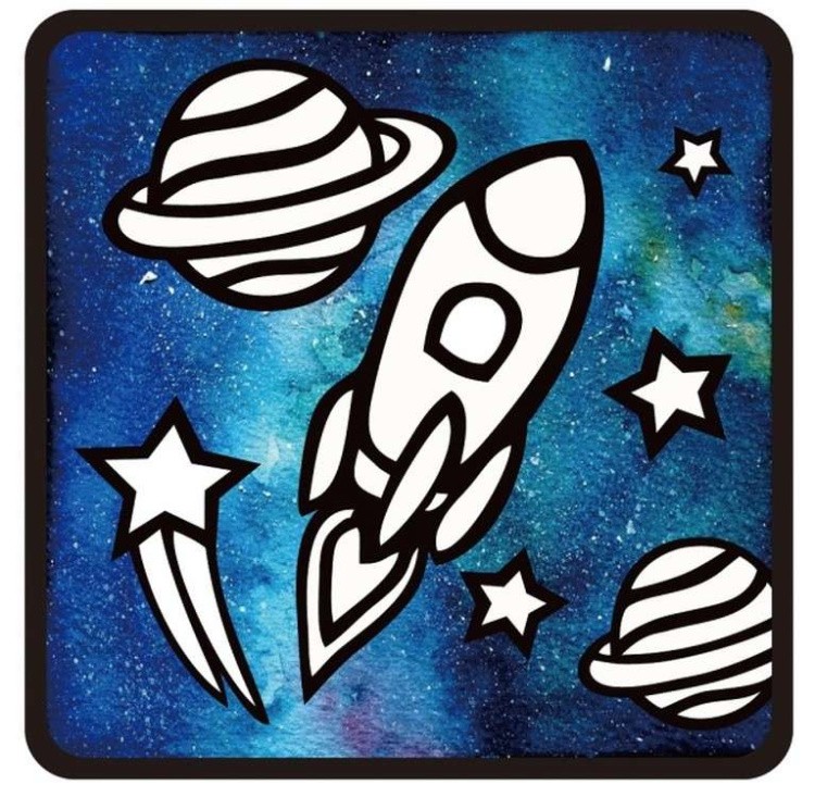 Аппликация цветной фольгой «Ракета» — картинка 2