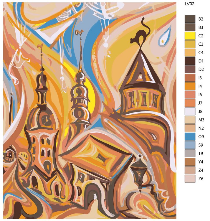 Картина по номерам «Старый город» — картинка 2