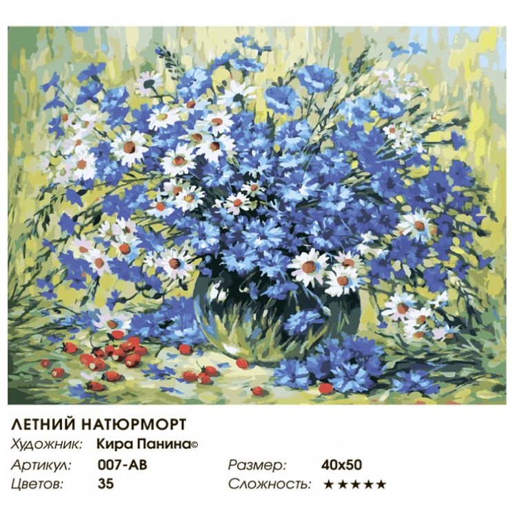 Картина по номерам «Летний натюрморт» — картинка 2