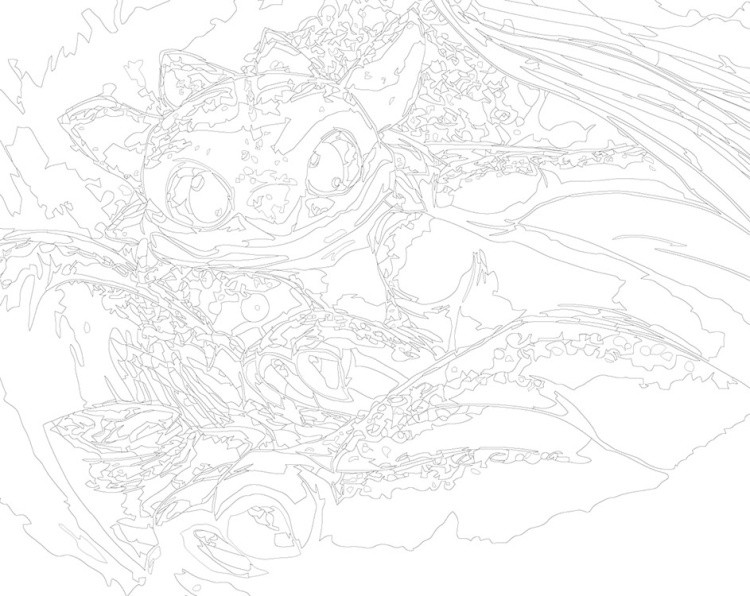 Картина по номерам «Как приручить дракона: Беззубик 40х50» — картинка 3