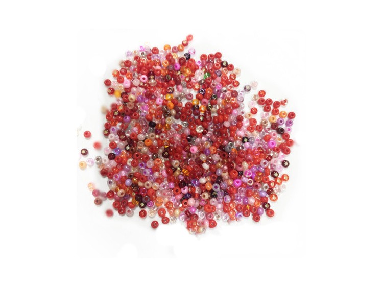 Бисер Preciosa Чехия, ассорти, №001 красный микс, 50 г   — картинка 2