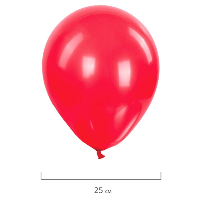 Шары воздушные, 10&quot; (25 см), комплект 50 шт., ассорти 10 цветов — картинка 3