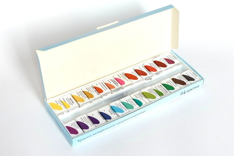 Краска акварель Аква-колор 24 цвета «Петербургская классика» — картинка 2