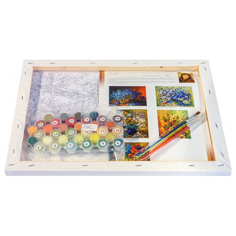 Картина по номерам «Васильки» — картинка 3