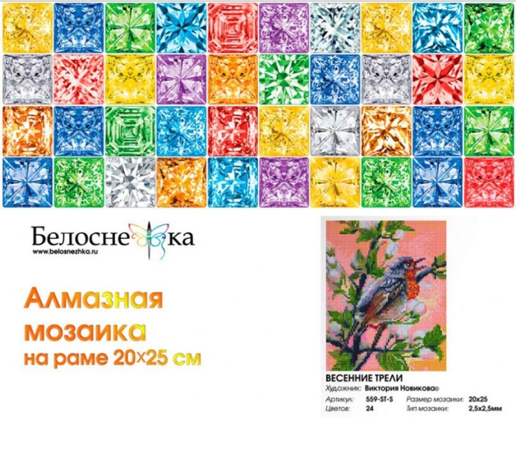Алмазная вышивка «Весенние трели» — картинка 4