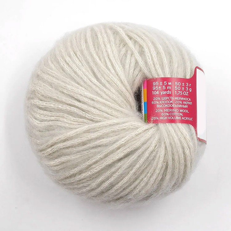 Пряжа из Троицка Фиджи (181), жемчужный, 5 шт. по 50 г — картинка 3