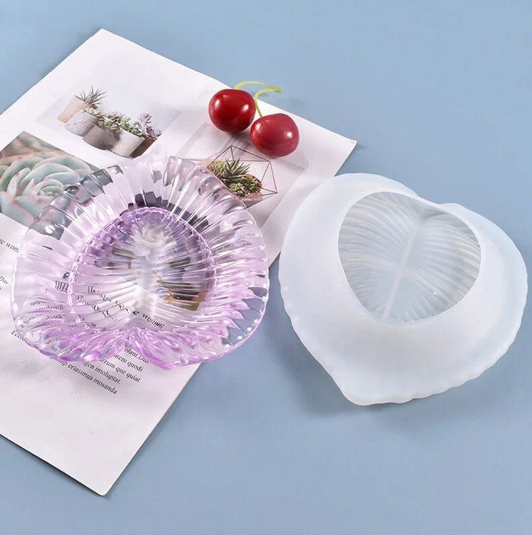 Силиконовый молд - Блюдце лист, 16x14см — картинка 2