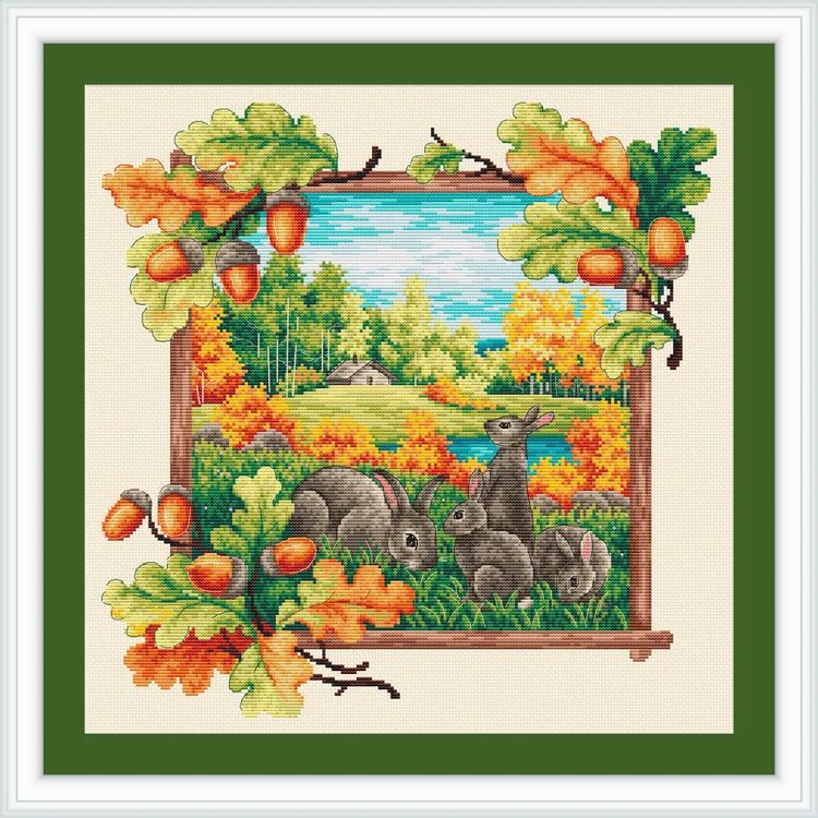 Набор для вышивания «Таежная семья. Зайцы» — картинка 2