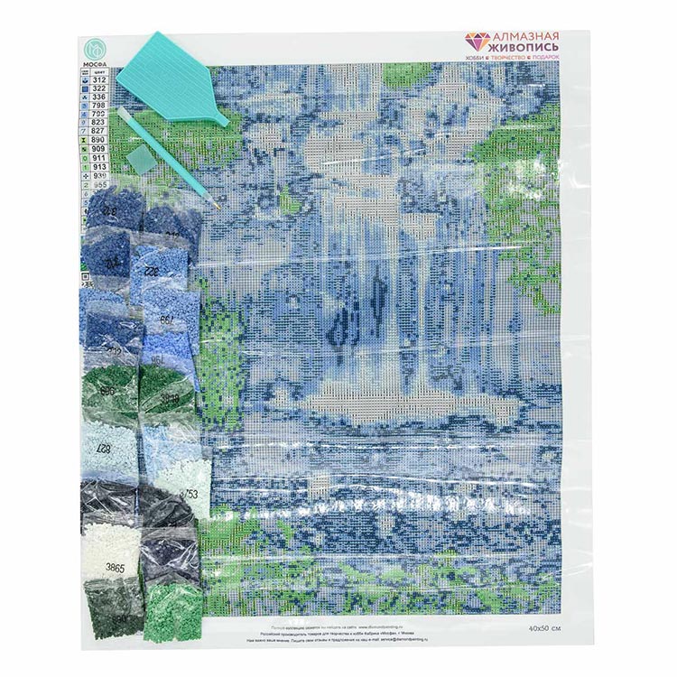 Алмазная вышивка «Искрящийся водопад» — картинка 3