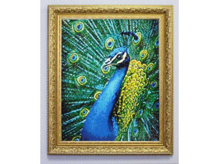 Алмазная вышивка «Лазурный павлин» — картинка 2