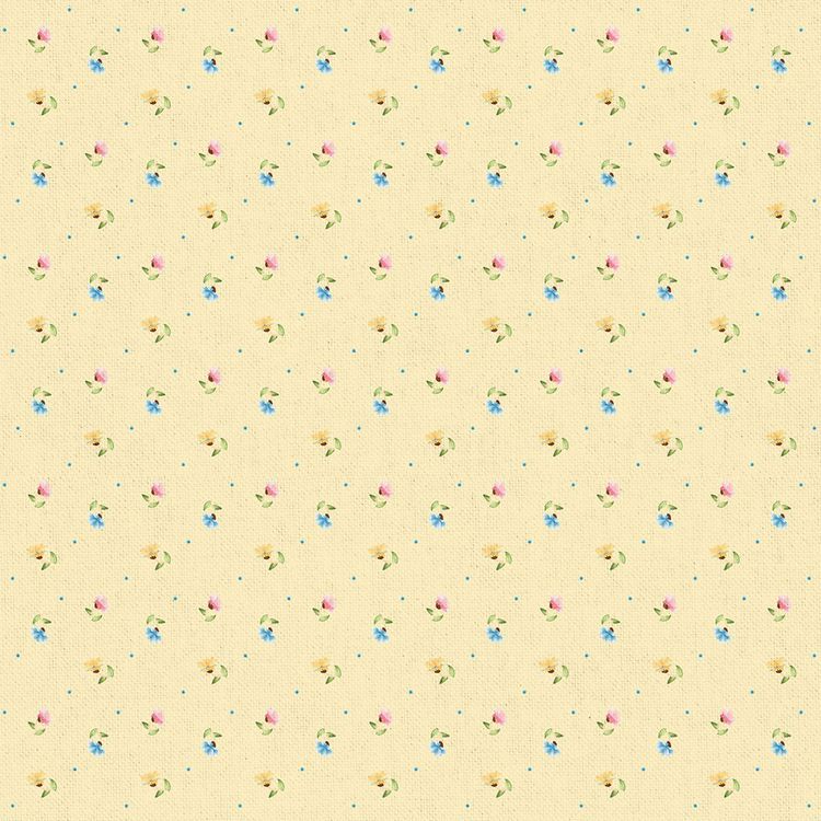 Ткань для пэчворка Нежная История, 146 г/м², 50х55 см, 100% хлопок, цвет: желтый, принт, Peppy