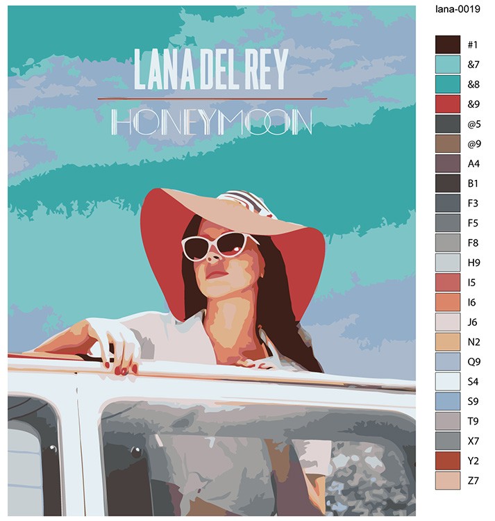 Картина по номерам «Lana Del Rey Лана Дель Рей: Обложка альбома 4» — картинка 2