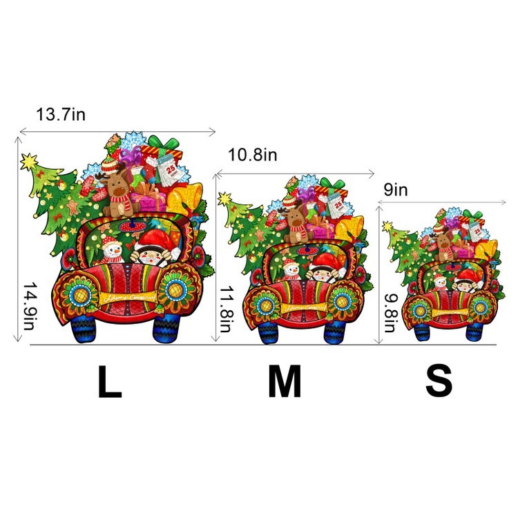 Деревянные пазлы «Новогодняя Машина L», Woodbests — картинка 3