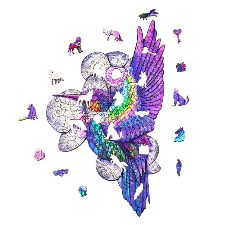 Деревянные пазлы «Свободная Колибри M», Woodbests — картинка 2