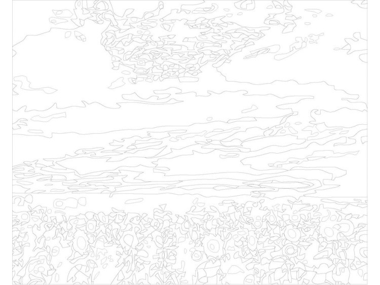 Картина по номерам «Поле подсолнухов» — картинка 3