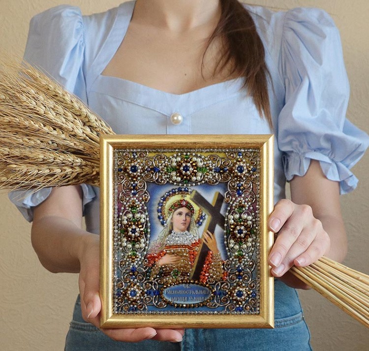 Вышивка Образа в каменьях «Святая Елена» — картинка 4