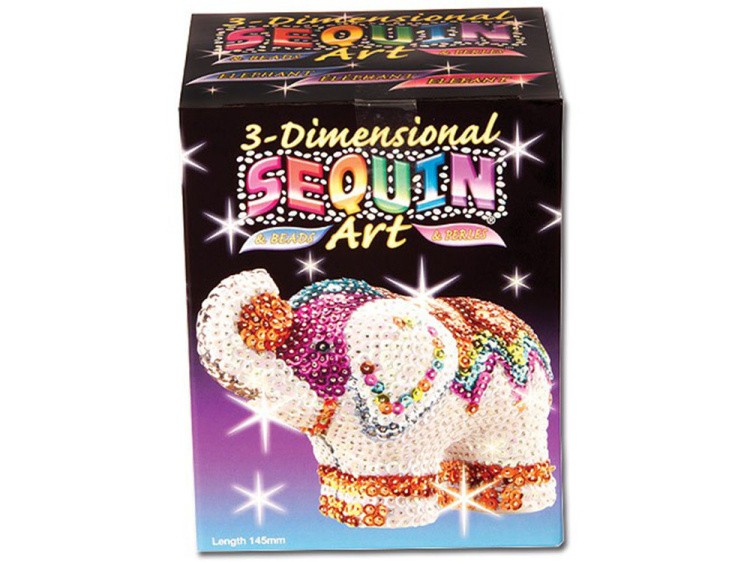 Объемная фигурка из пайеток «Слон» — картинка 3