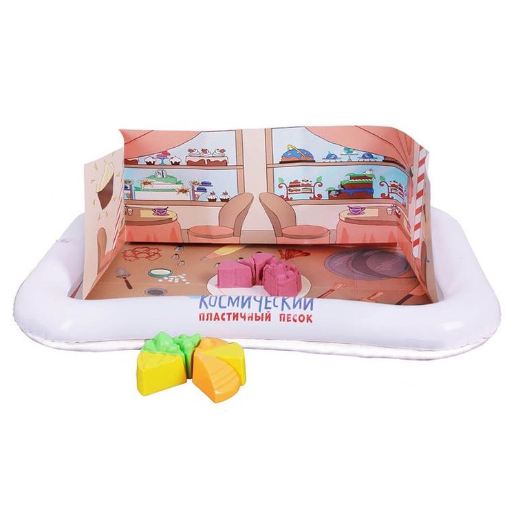 Космический пластичный песок набор «Веселая кондитерская» 1 кг с ароматом клубники — картинка 6