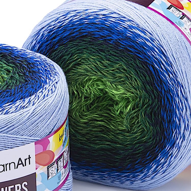 Пряжа YarnArt Flowers (306), мультиколор, 5 шт. по 200 г — картинка 2