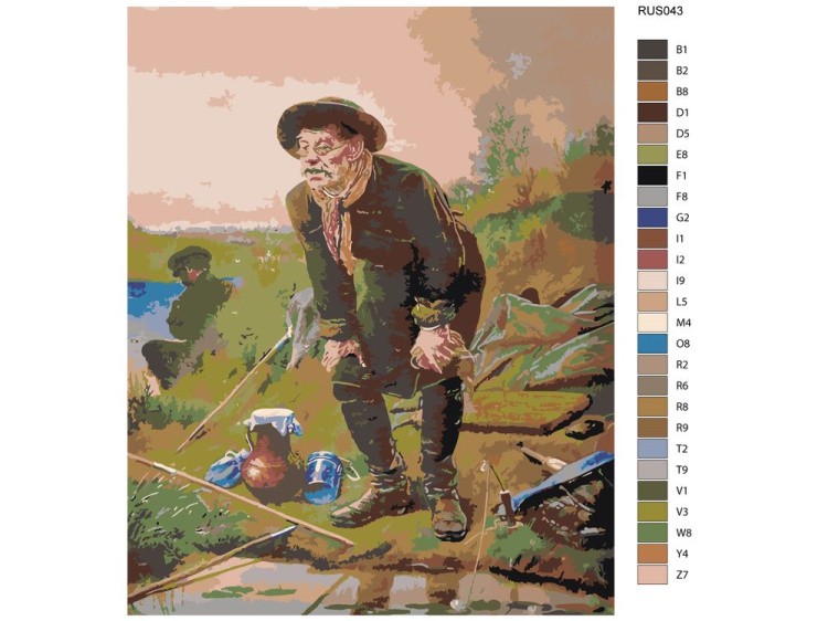 Картина по номерам «Рыболов» — картинка 2