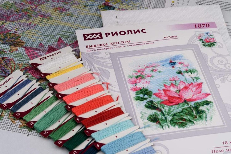 Набор для вышивания «Поле лотосов. Рыбак» — картинка 2