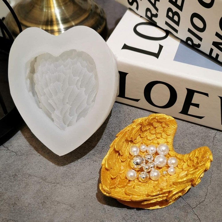 Силиконовый молд - Блюдце перья, 9х7 см — картинка 9