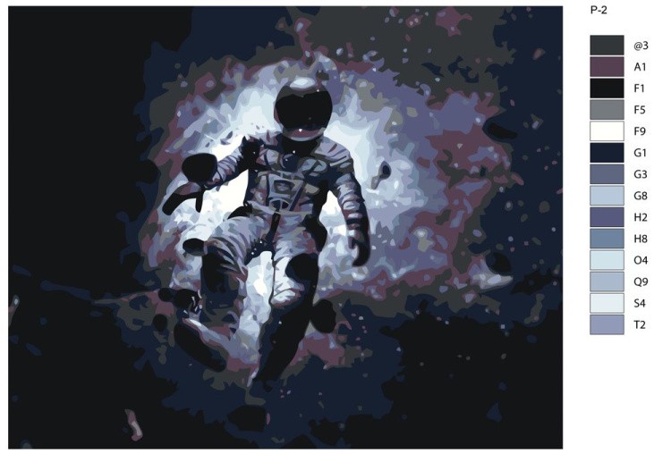 Картина по номерам «Полет в космосе» — картинка 2