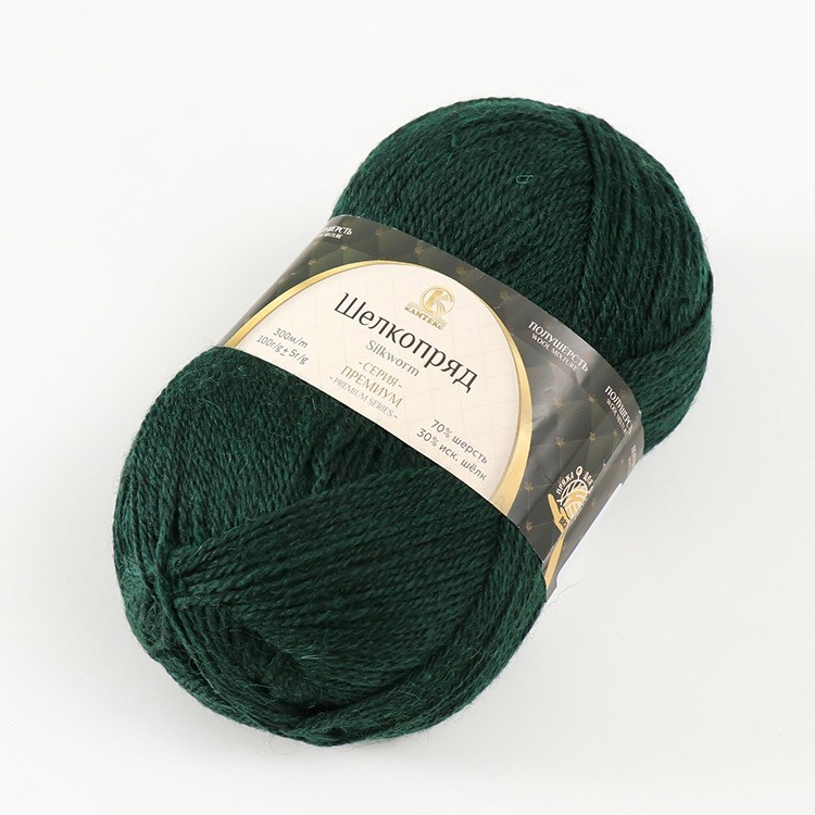 Пряжа Камтекс Шелкопряд (110), зеленый, 5 шт. по 100 г — картинка 2