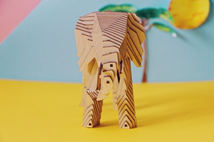 Конструктор из дерева «Большой Слон», UNIWOOD — картинка 6