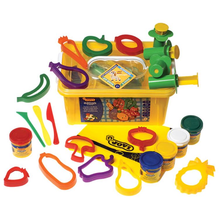 Пластилин на растительной основе «Огород» JOVI (Испания), 5 цветов, 20 предметов — картинка 2